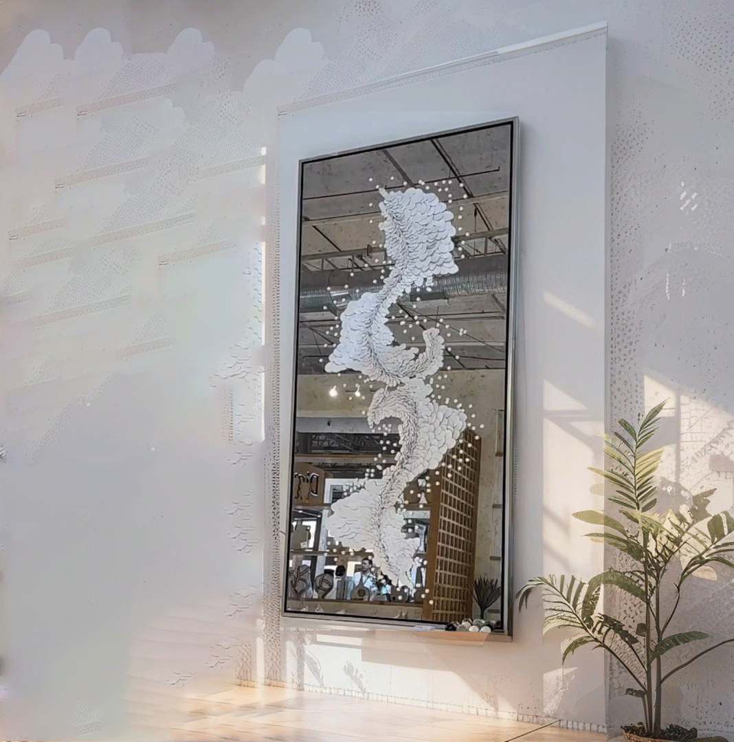 ديكور مرايا جدارية كبيرة - مرايات حائط جبسية حسب الطلب (المنتج تفصيل ) - 1